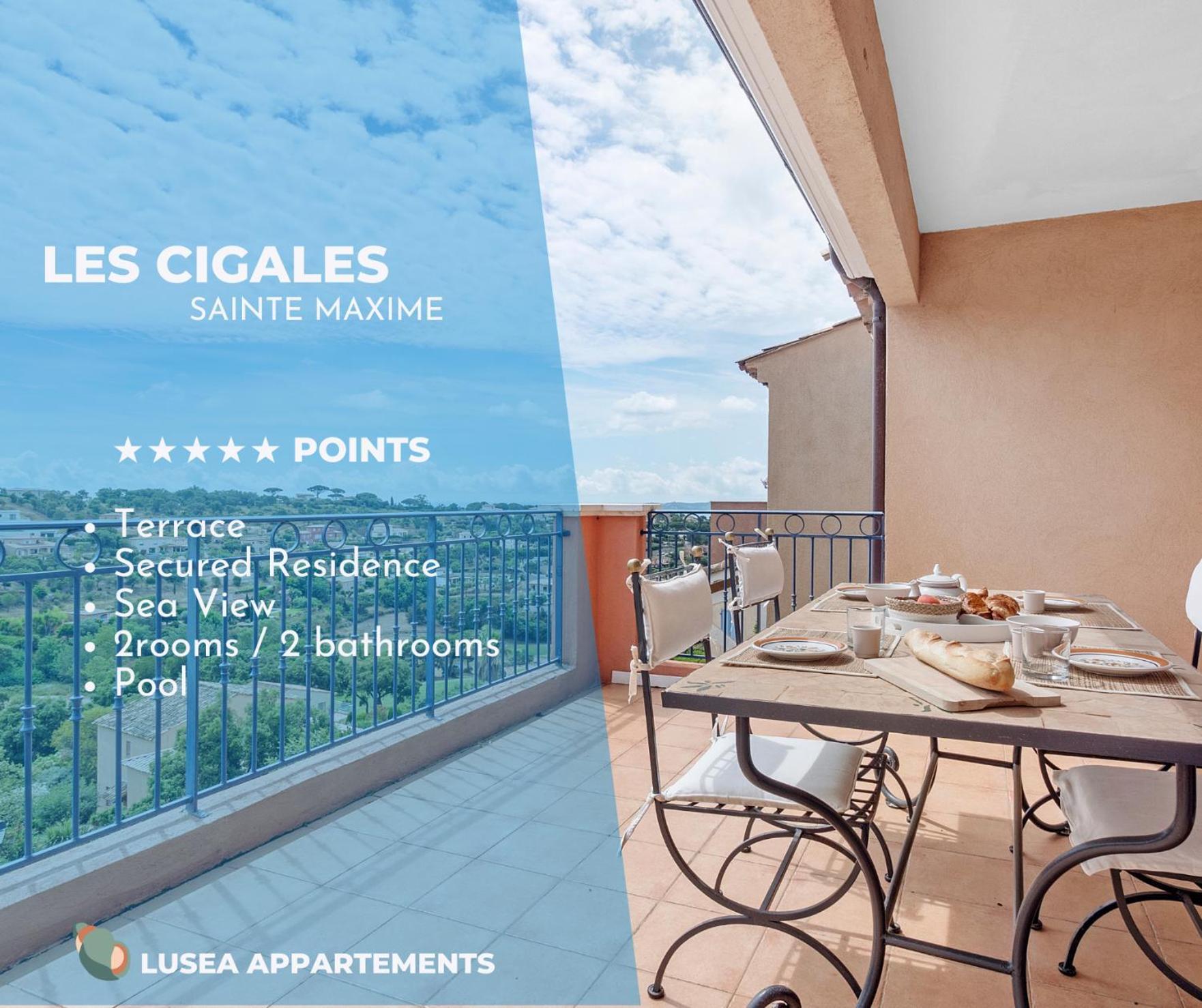 Les Cigales, Superbe Vue - Golfe De Sainte-Maxime Apartment Ngoại thất bức ảnh